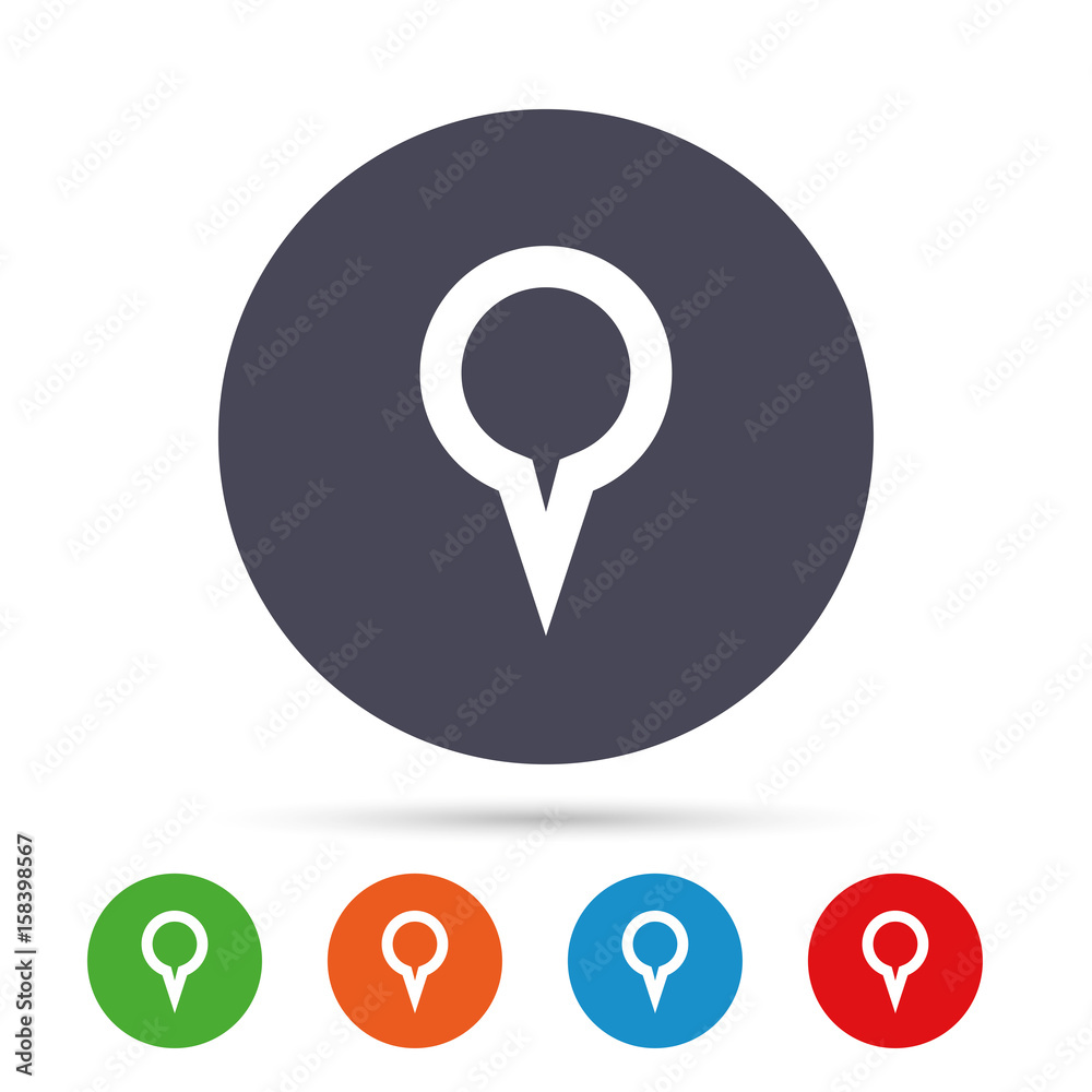 Map pointer sign icon. Marker symbol. Map pointer sign icon. Marker symbol.