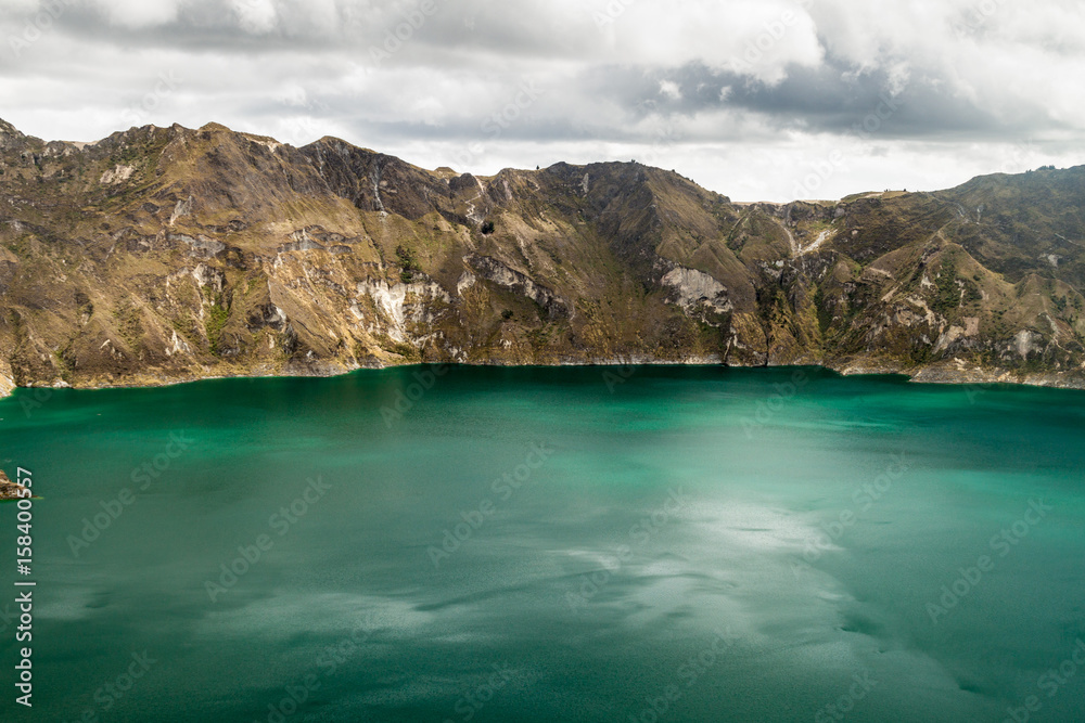 Laguna Quilotoa - volcanic crater lake in Ecuador