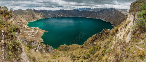 Laguna Quilotoa - volcanic crater lake in Ecuador