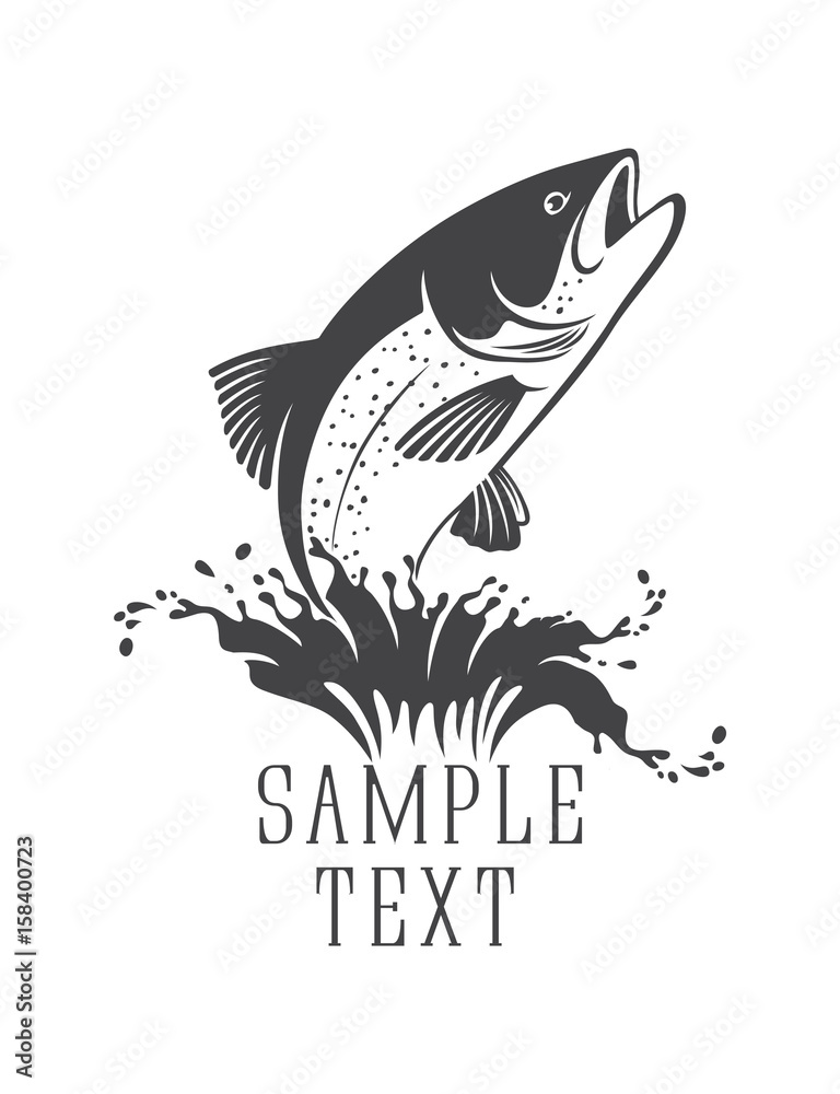 Naklejka premium salmon fish