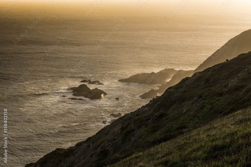 Rugged Cliffs at Sunset, Point Reyes