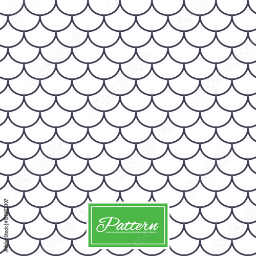 Roof tile geometric seamless pattern.