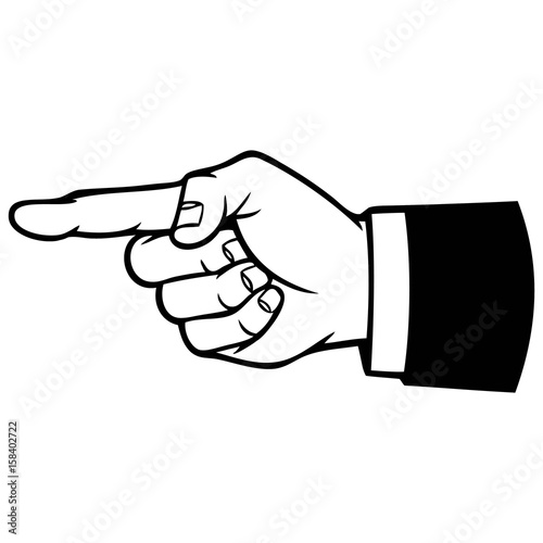 Hand Pointing Icon Illustration