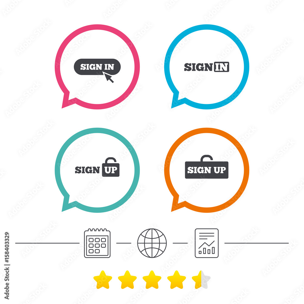 Sign in icons. Login with arrow, hand pointer. Sign in icons. Login with arrow, hand pointer.