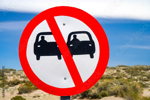 No overtaking sign photo