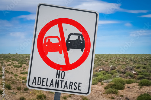 No overtaking sign photo