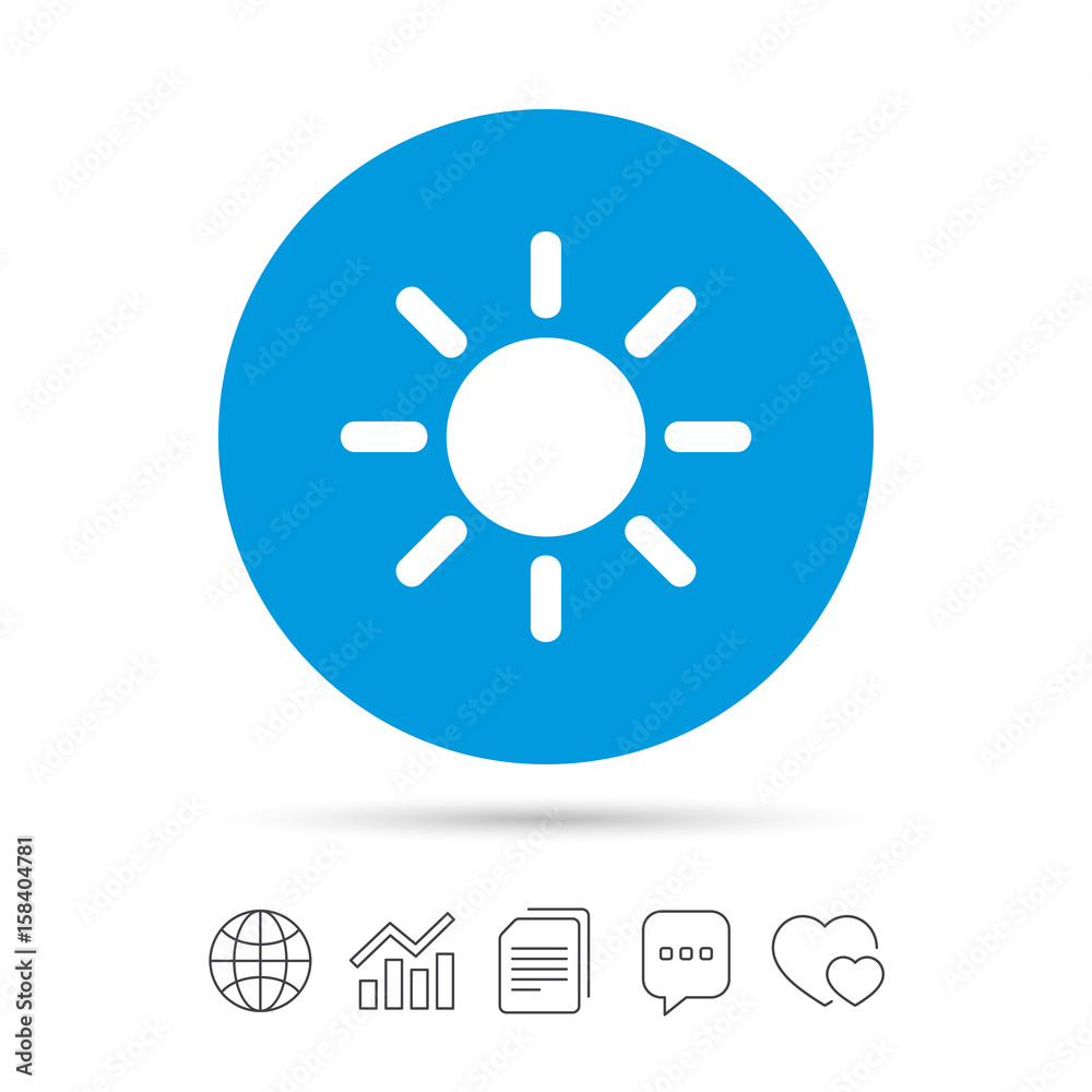 Sun sign icon. Solarium symbol. Heat button. Sun sign icon. Solarium symbol. Heat button.