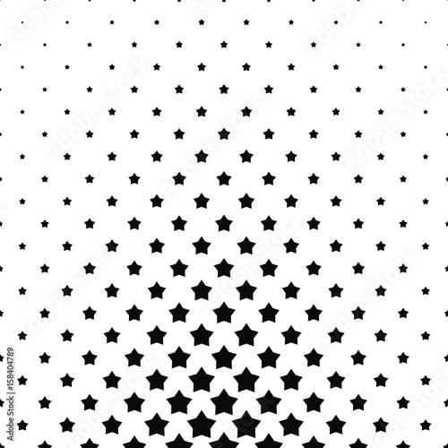 Black white pentagram star pattern background