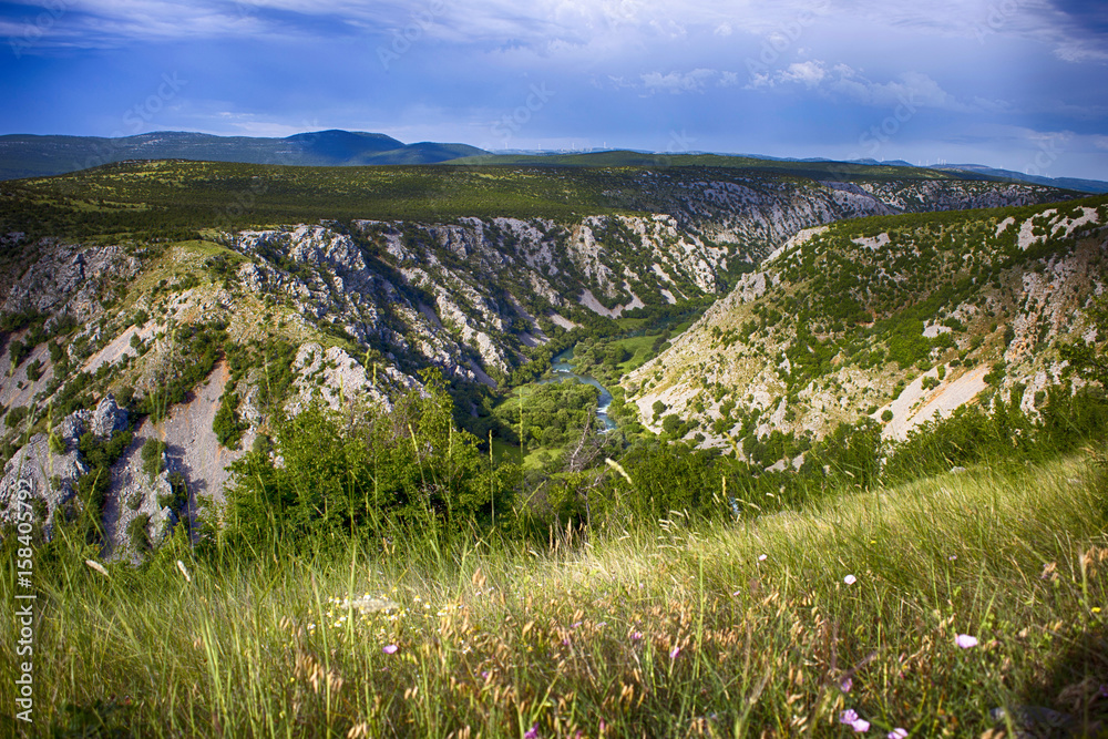 Krupa river canyon in Croatia