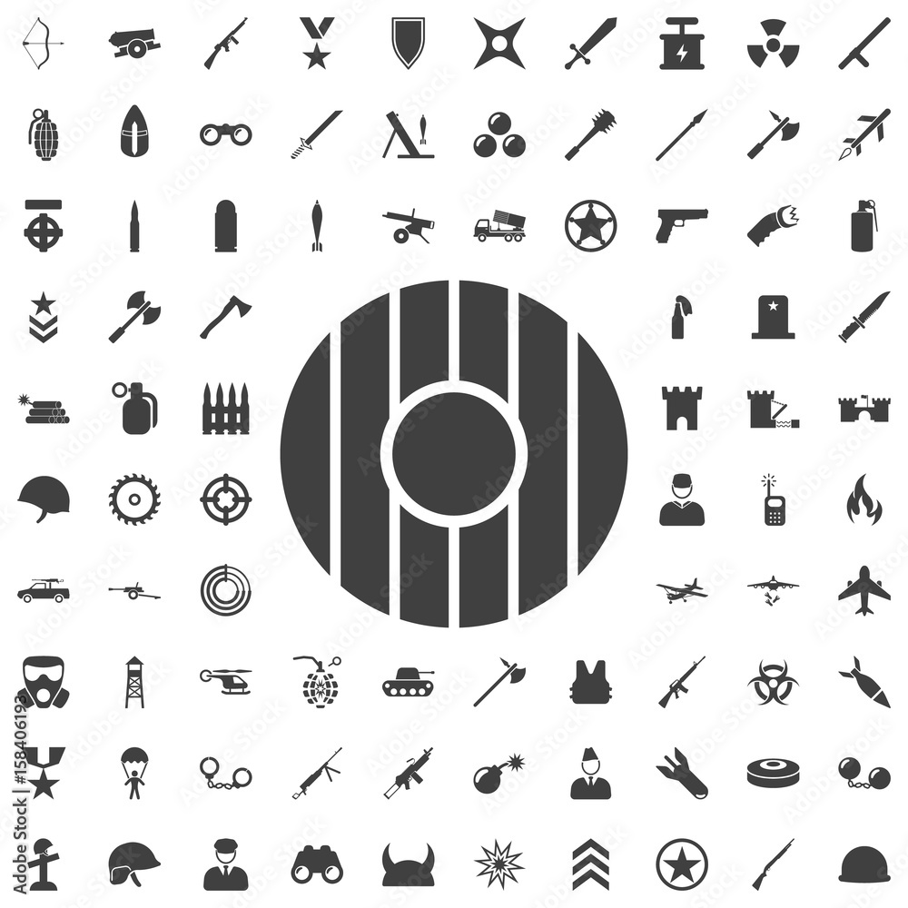 Obraz premium Shield in flat design. Shield icon isolated. Vector illustration.