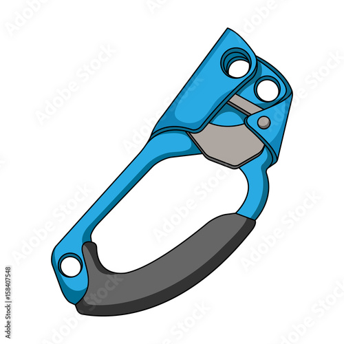 Clamp jumar.Mountaineering single icon in cartoon style vector symbol stock illustration web.