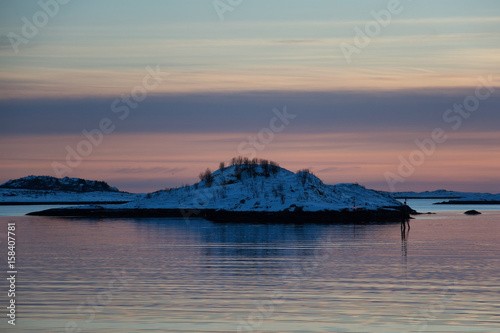 Sonnenuntergang auf den Lofoten  Norwegen