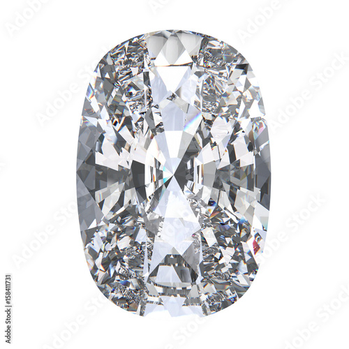 фотографія 3D illustration cushion diamond stone