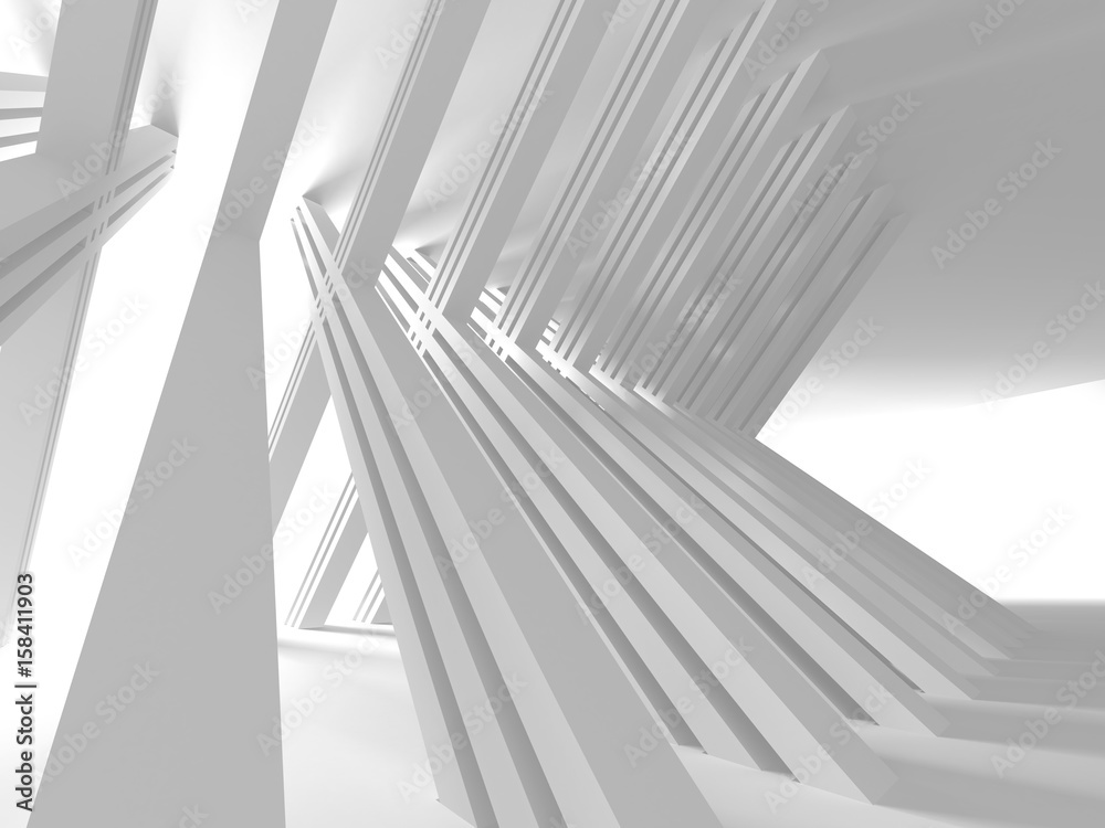 Obraz premium Abstract Modern White Architecture Background