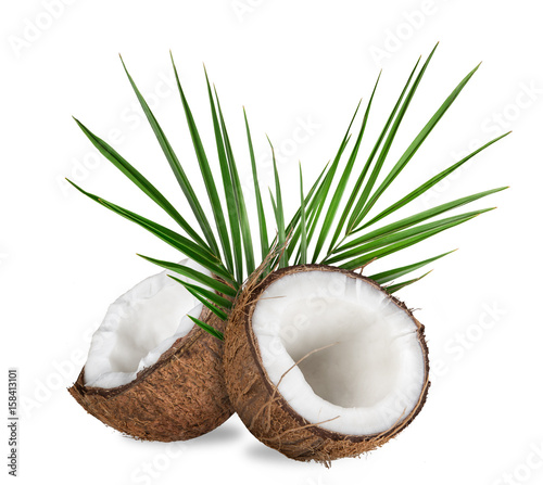 close-up of a coconuts on w...