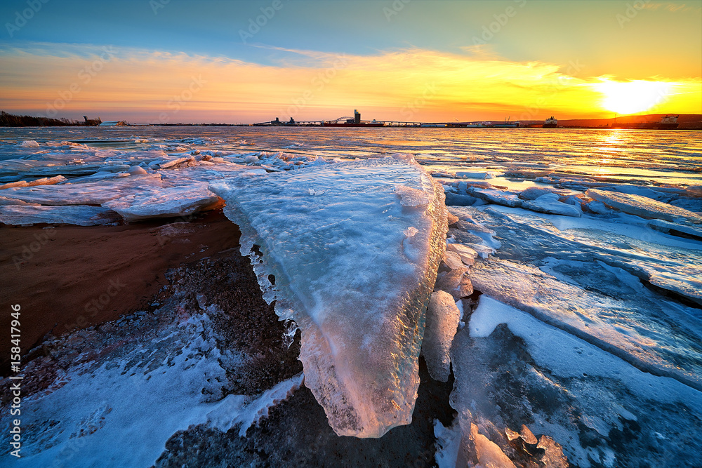 Naklejka premium The Icy River