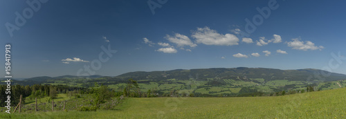 View in Jeseniky mountains in spring day