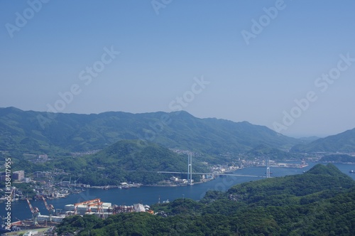 長崎港と女神大橋　稲佐山から © sakura