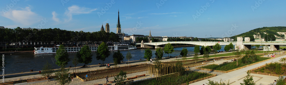 Panorama, Quais rive gauche, Rouen, Normandie