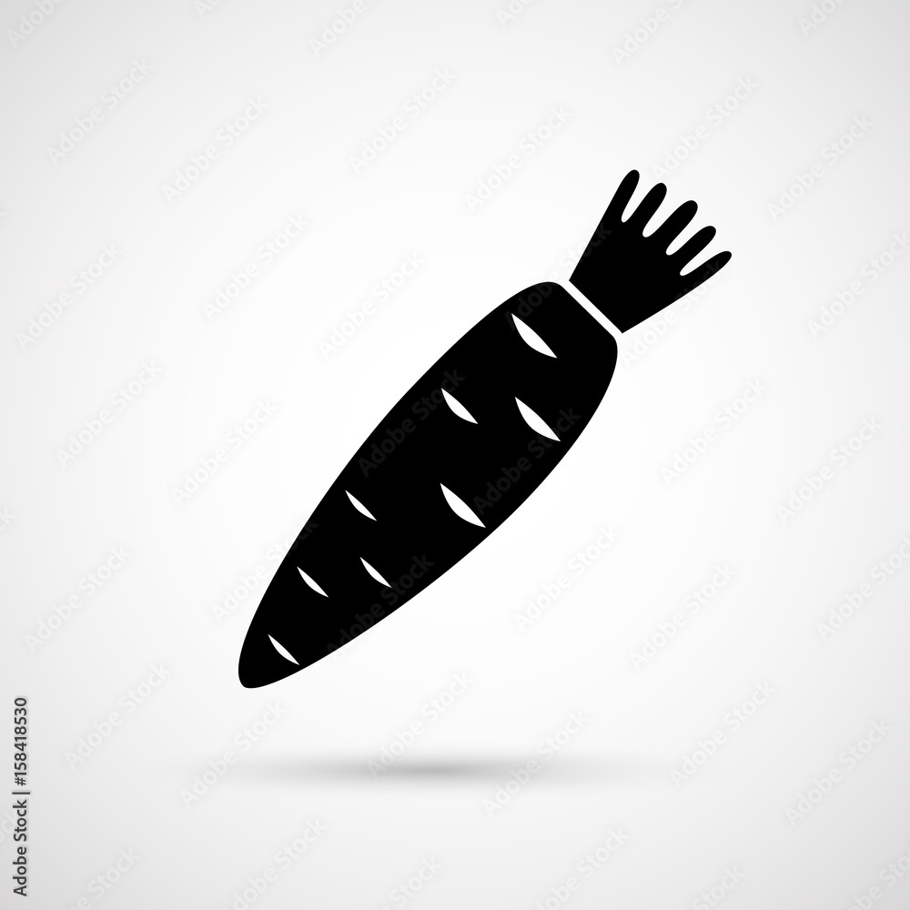 carrot vector illustration isolated on white background carrot vector illustration isolated on white background