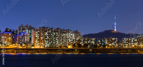 South Korea city at night