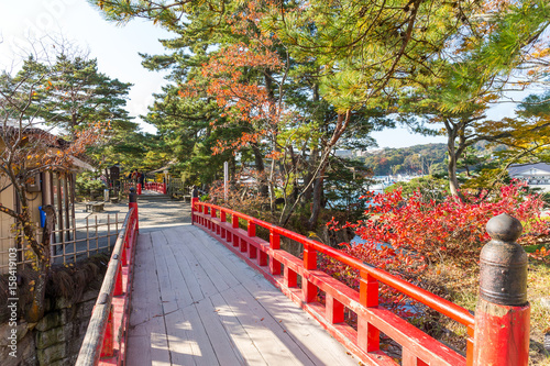 Matsushima Miyagi and red bridge