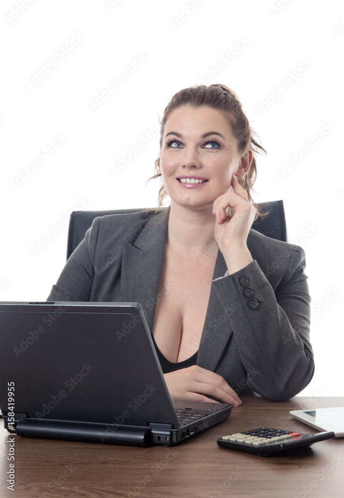 businesswoman look thoughtfully businesswoman look thoughtfully