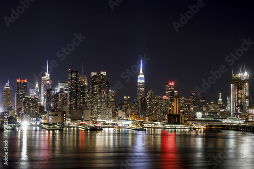 NYC skyline night time