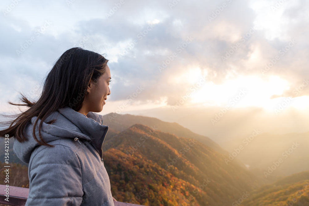Woman go for hiking in Japan Woman go for hiking in Japan