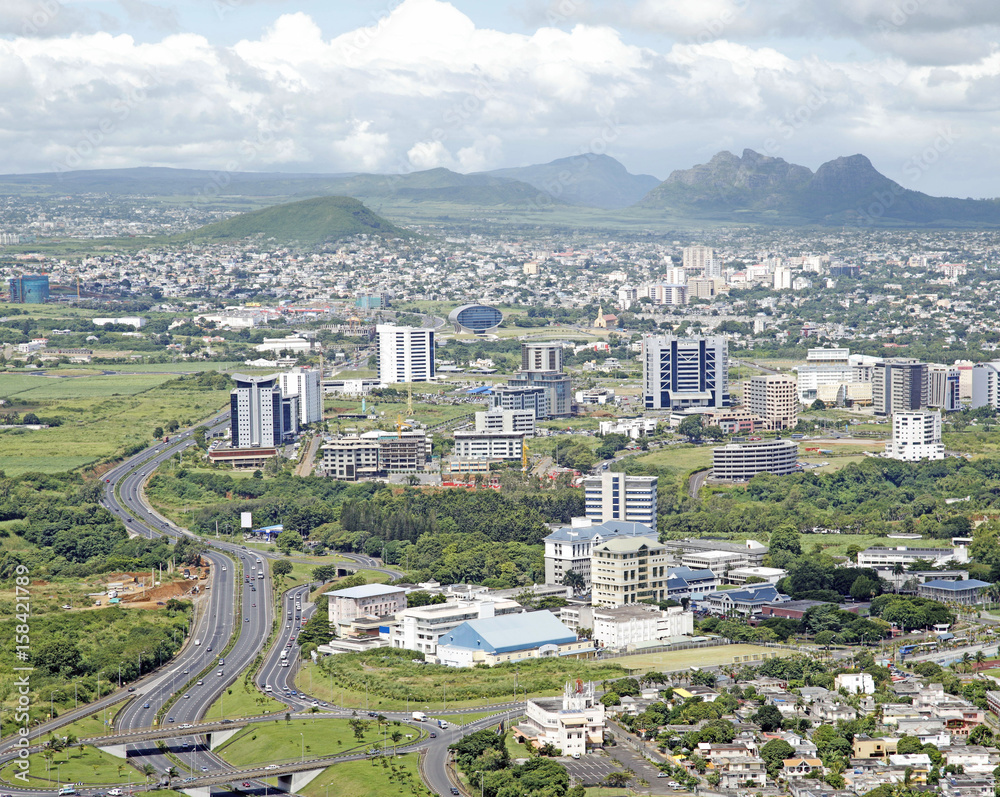 Aerial view of Ebene cyber city Mauritius Stock Photo | Adobe Stock