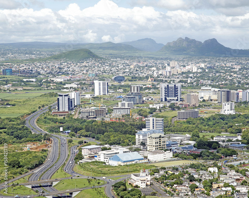 Aerial view of Ebene cyber city Mauritius
