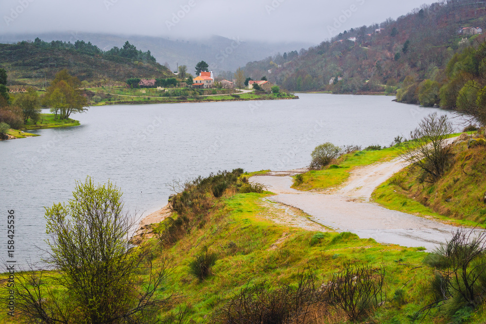 Rural landscapes in the foothills of Serra da Estrella. County of Guarda. Portugal