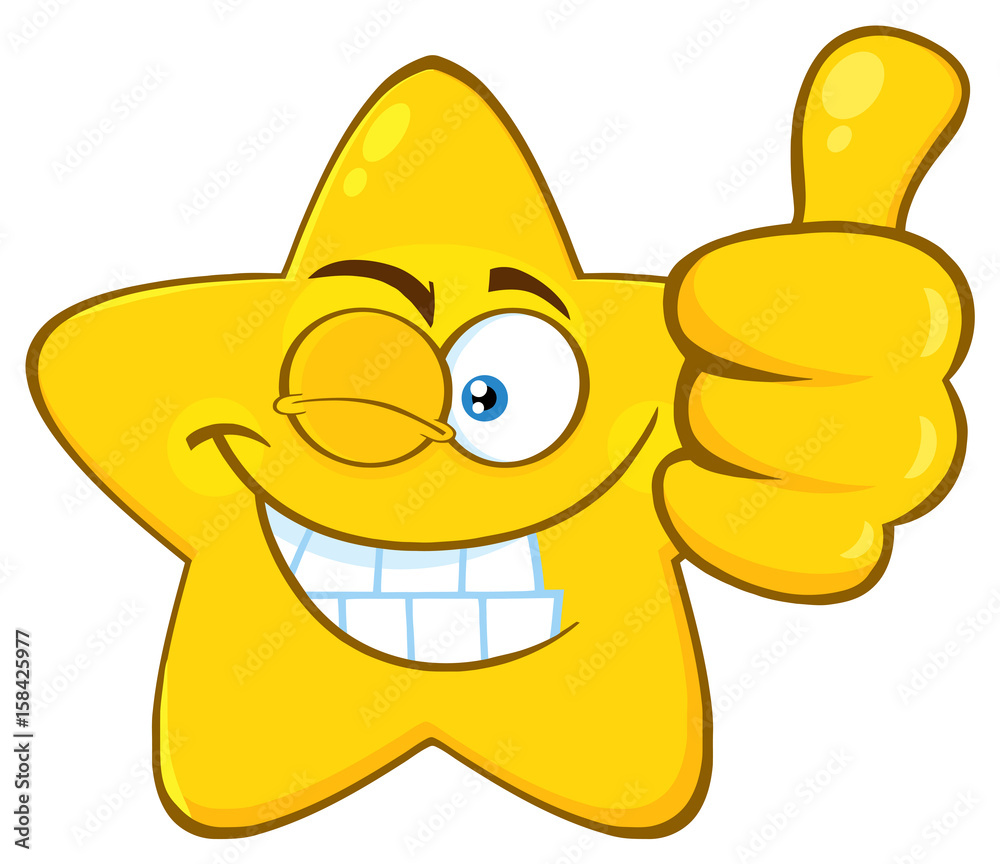 smiling-yellow-star-cartoon-emoji-face-character-with-wink-expression-giving-a-thumb-up