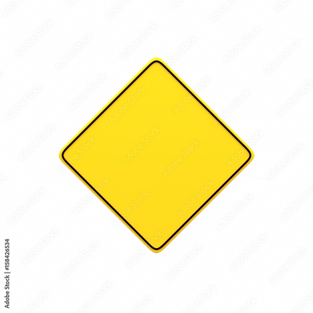 Image of various road signs isolated on a white background. 3D rendering Image of various road signs isolated on a white background. 3D rendering