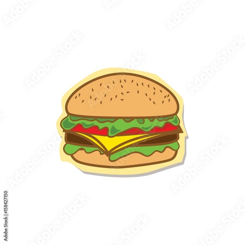 Burger Icon Illustration