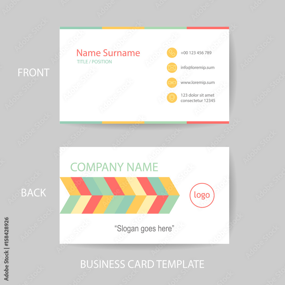 Fototapeta premium Vector modern and clean business card design template