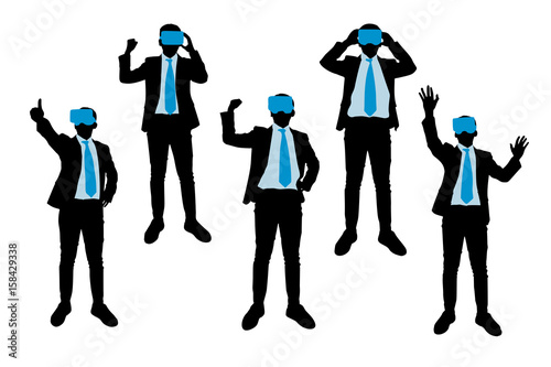 silhouette of businessman