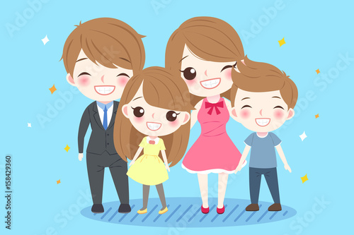 cute cartoon family