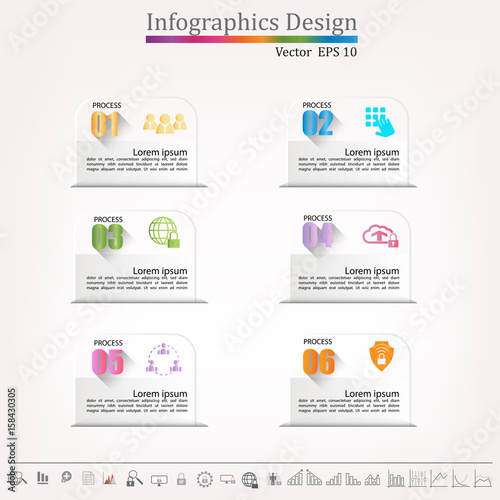 Timeline infographic, business style timeline banner, web design,timeline infographics,cyber security concept,icon set