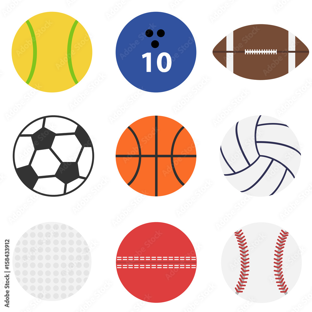 Set of game balls Set of game balls