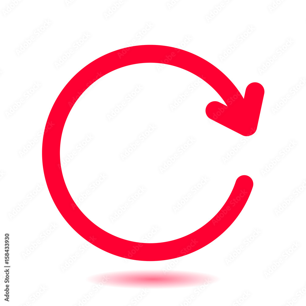Ciircular arrow sign vector icon.The arrow that moves to the right. Ciircular arrow sign vector icon.The arrow that moves to the right.
