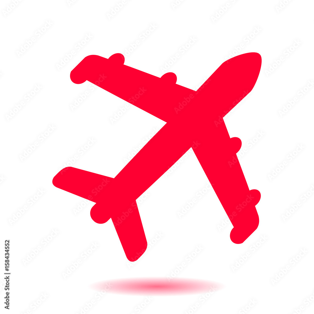 Obraz premium Plane icon. Travel symbol. Airplane plane from the bottom sign.