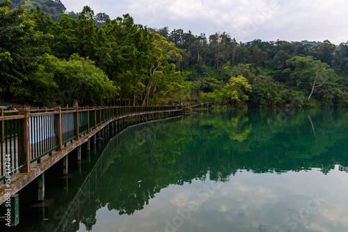 A view of the famous Sun Moon Lake in Taiwan