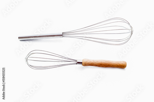 Two egg whisk isolate.