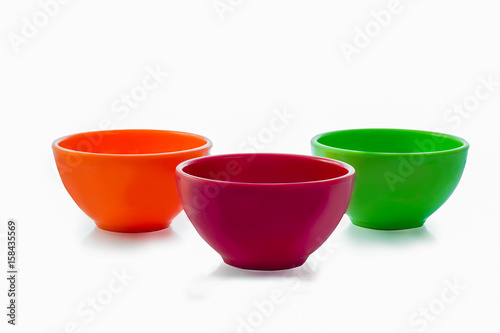 Multi color cup isolated.