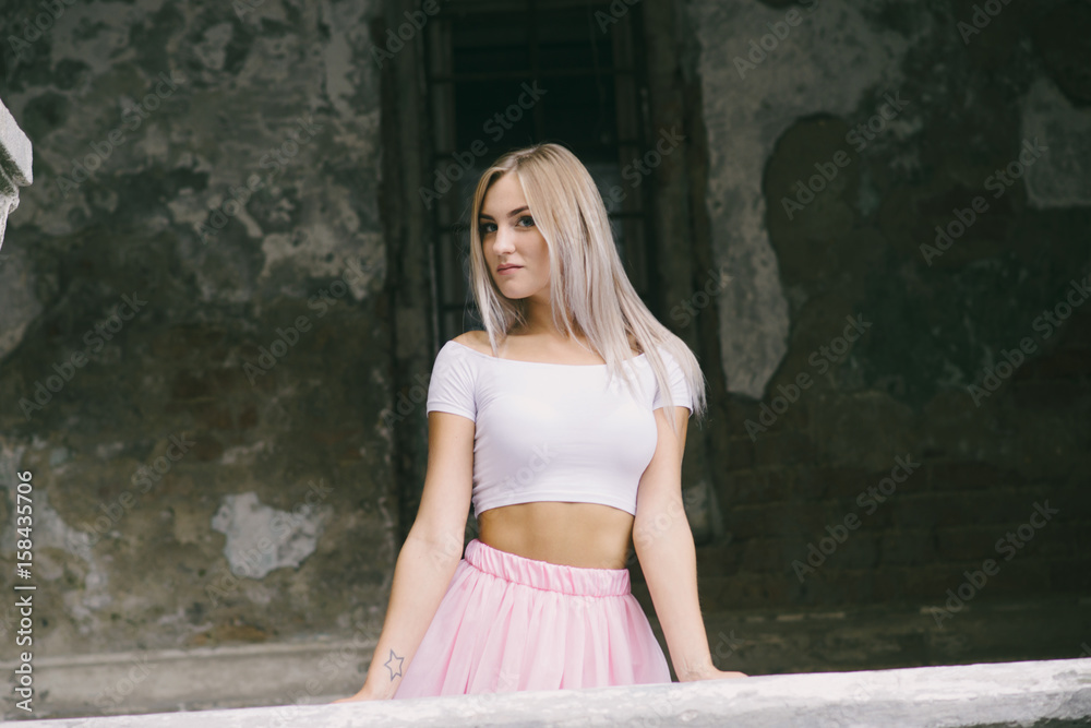 Obraz premium girl in skirt