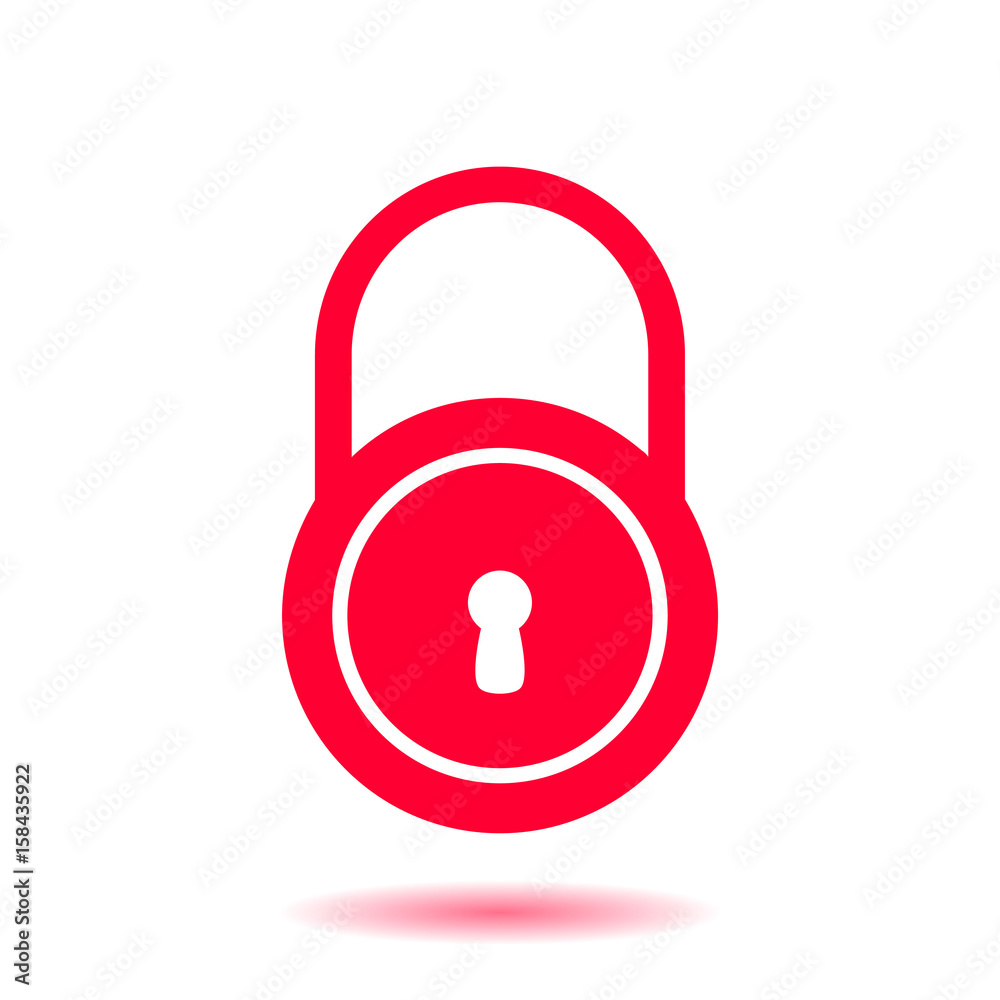Lock icon. Flat design style. Access to the user. Lock icon. Flat design style. Access to the user.