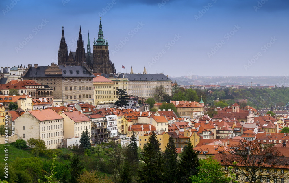 Prague, the Castle and St. Vitus Cathedral. Czech Republic