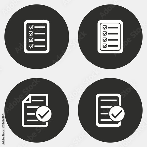 Checklist icon set.