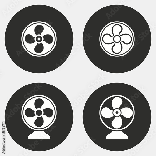 Fan icon set.